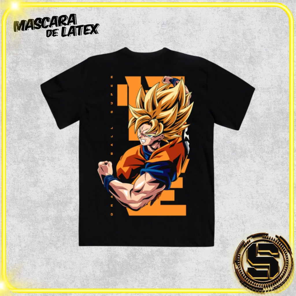 MASCARA DE LATEX PLAYERA DRAGON BALL Z GOKU SSJ2