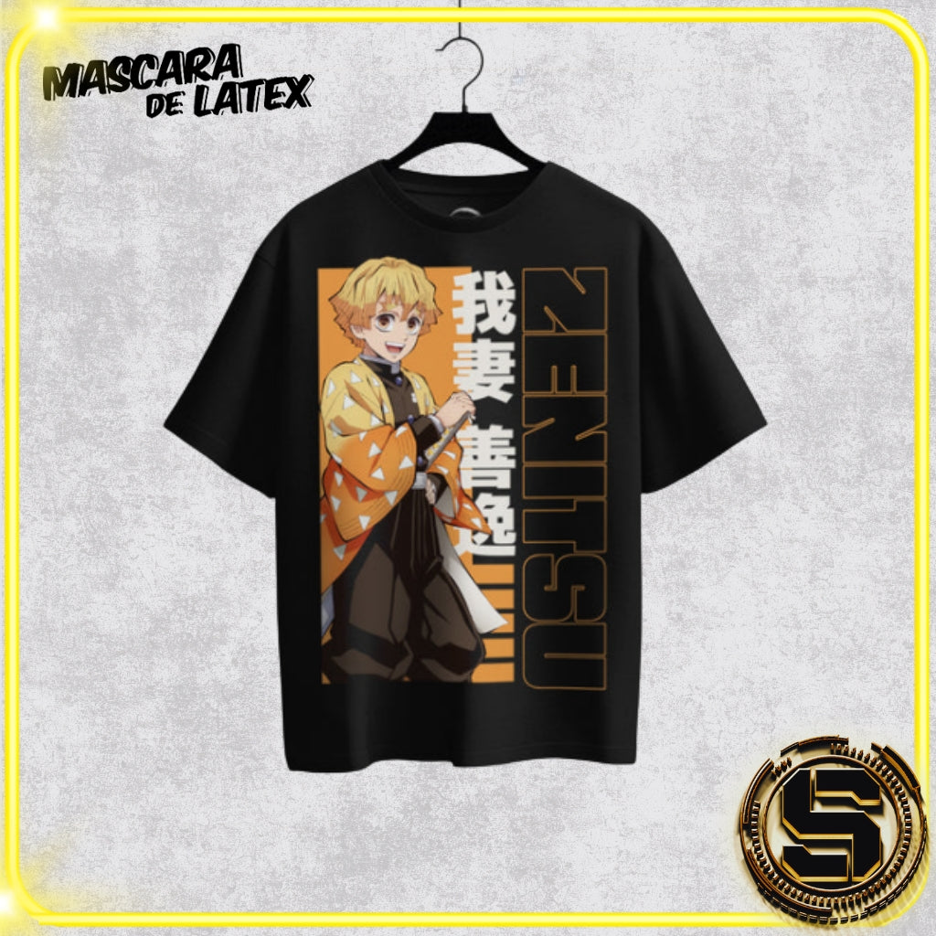 MASCARA DE LATEX PLAYERA DEMON SLAYER ZENITSU AGATSUMA