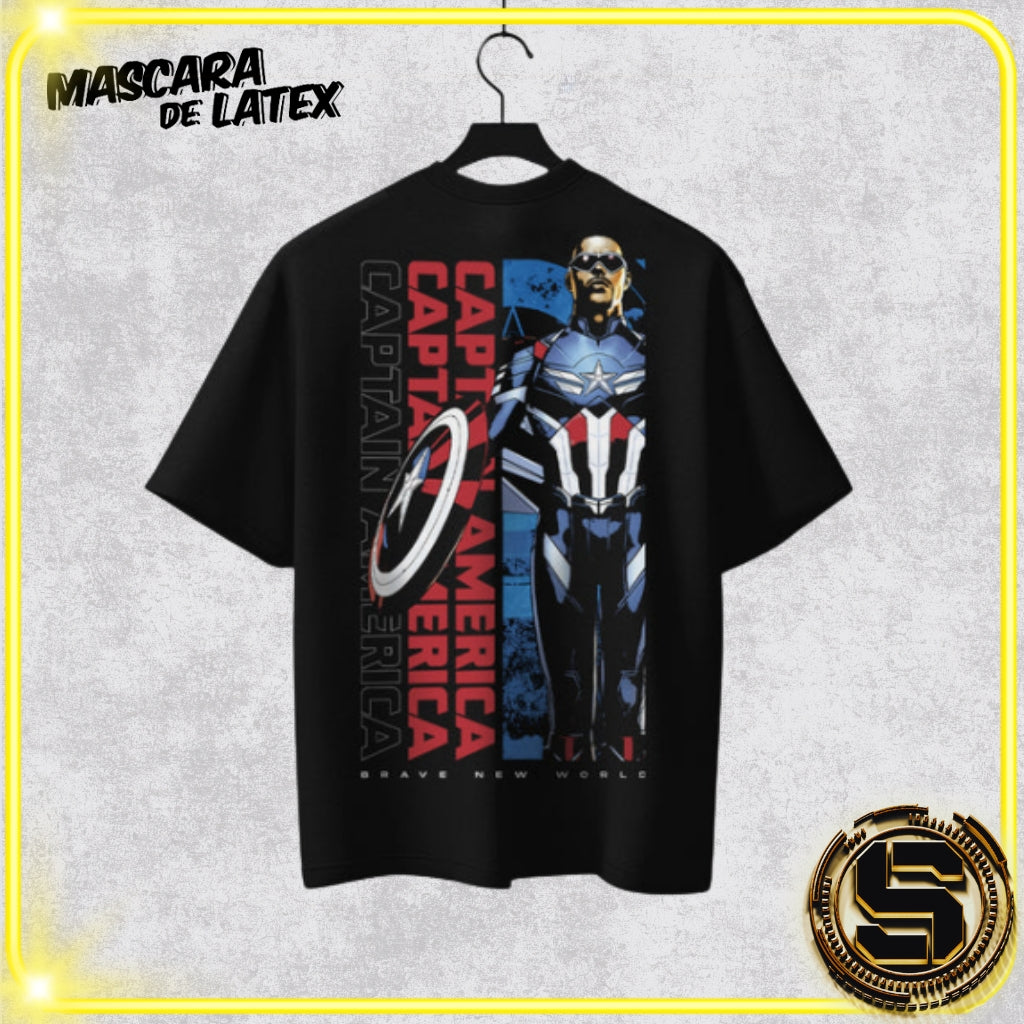 MASCARA DE LATEX PLAYERA MARVEL CAPTAIN AMERICA