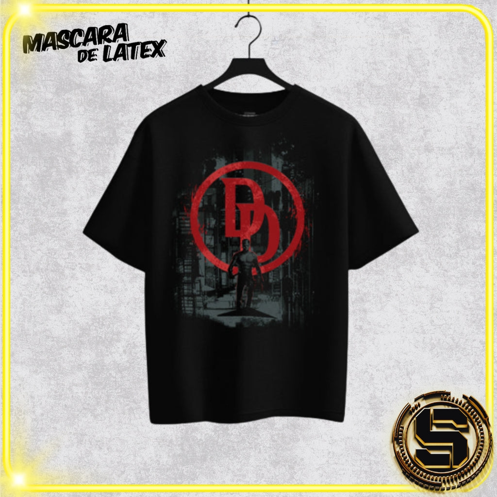 MASCARA DE LATEX PLAYERA MARVEL DAREDEVIL LOGO