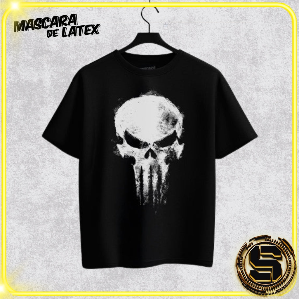 MASCARA DE LATEX PLAYERA MARVEL PUNISHER LOGO