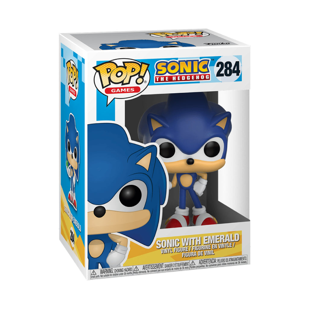 FUNKO POP GAMES SONIC THE HEDGEHOG SONIC WITH EMERALD 284