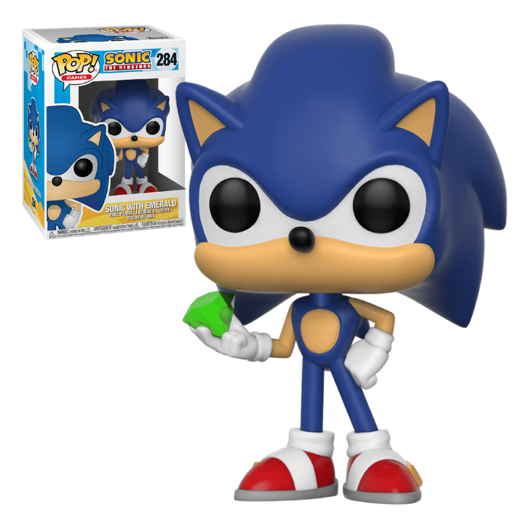 FUNKO POP GAMES SONIC THE HEDGEHOG SONIC WITH EMERALD 284