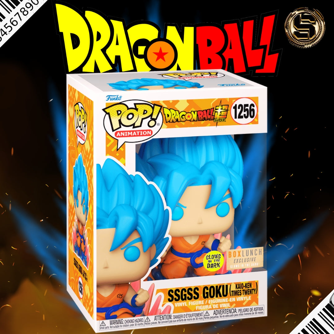 FUNKO POP ANIME DRAGONBALL SUPER SSGSS GOKU KAIO KEN TIMES TWENTY GW 1256 EXCLUSIVO