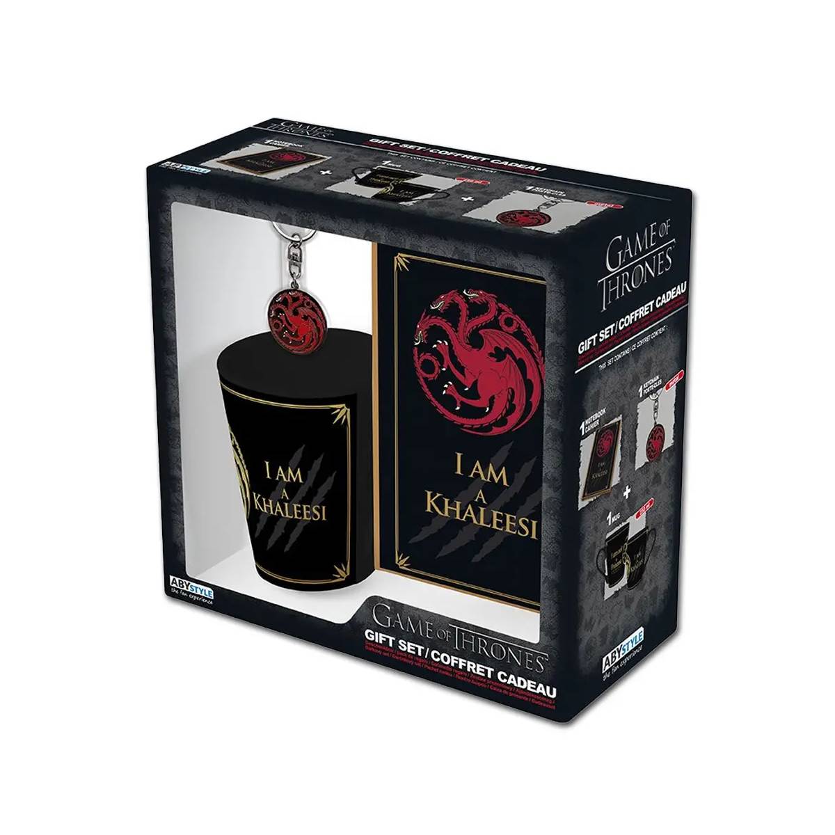ABYSTYLE MUG TV GAME OF THRONES TARGARYEN MUG KEYCHAIN NOTEBOOK GIFT SET