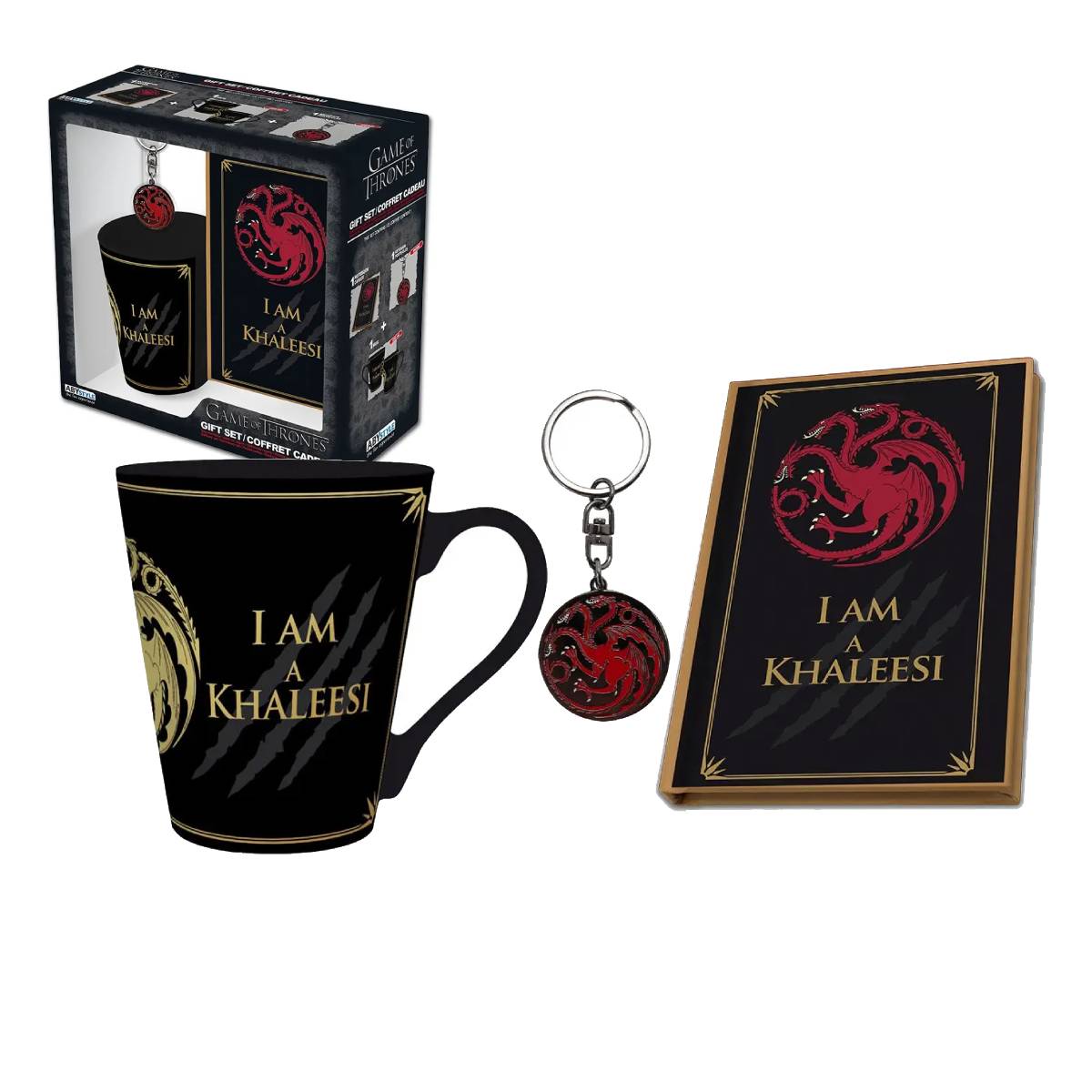 ABYSTYLE MUG TV GAME OF THRONES TARGARYEN MUG KEYCHAIN NOTEBOOK GIFT SET