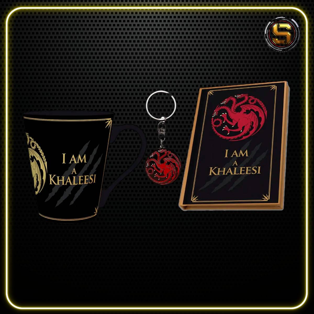 ABYSTYLE MUG TV GAME OF THRONES TARGARYEN MUG KEYCHAIN NOTEBOOK GIFT SET