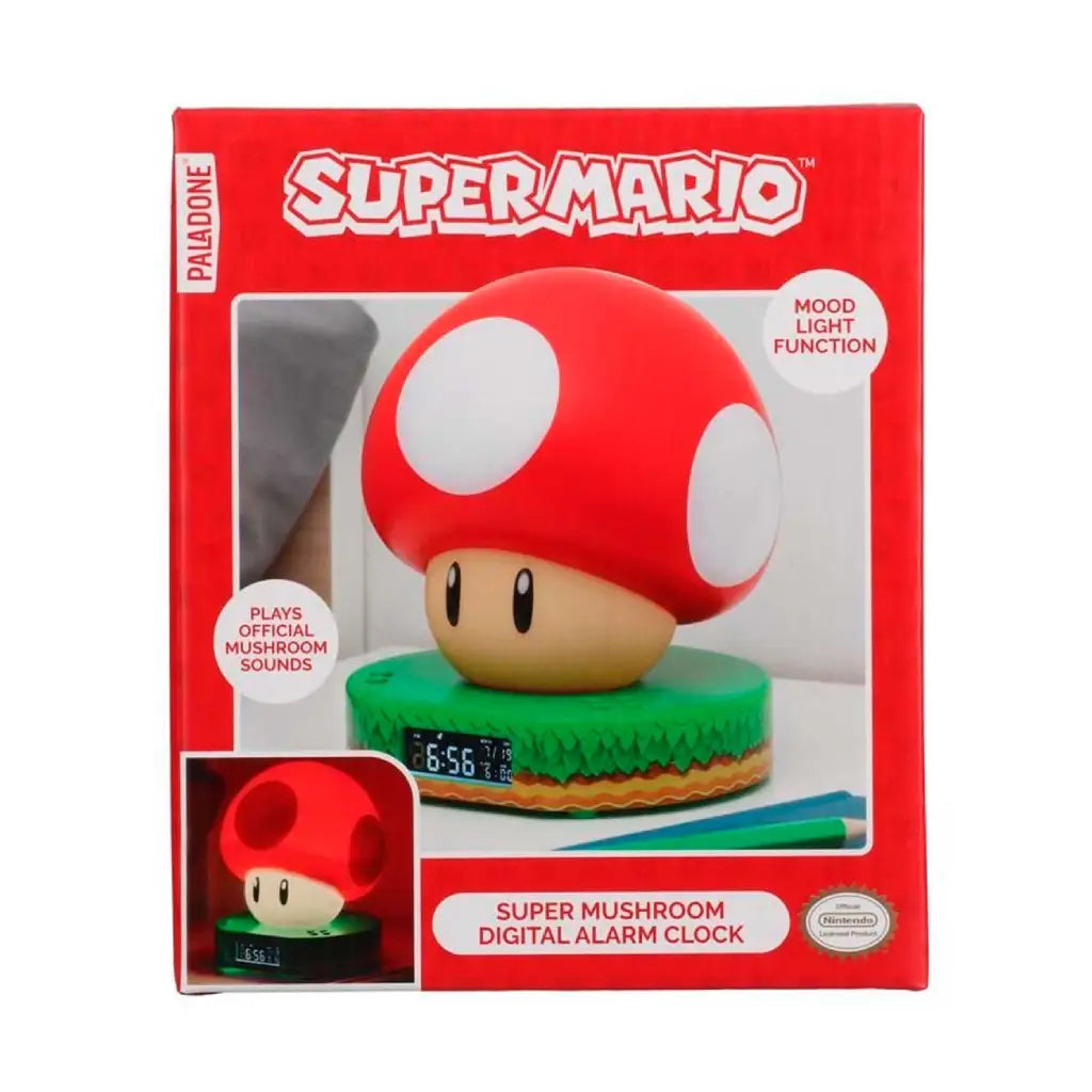 PALADONE GAMES NINTENDO SUPER MUSHROOM DIGITAL ALARM CLOCK