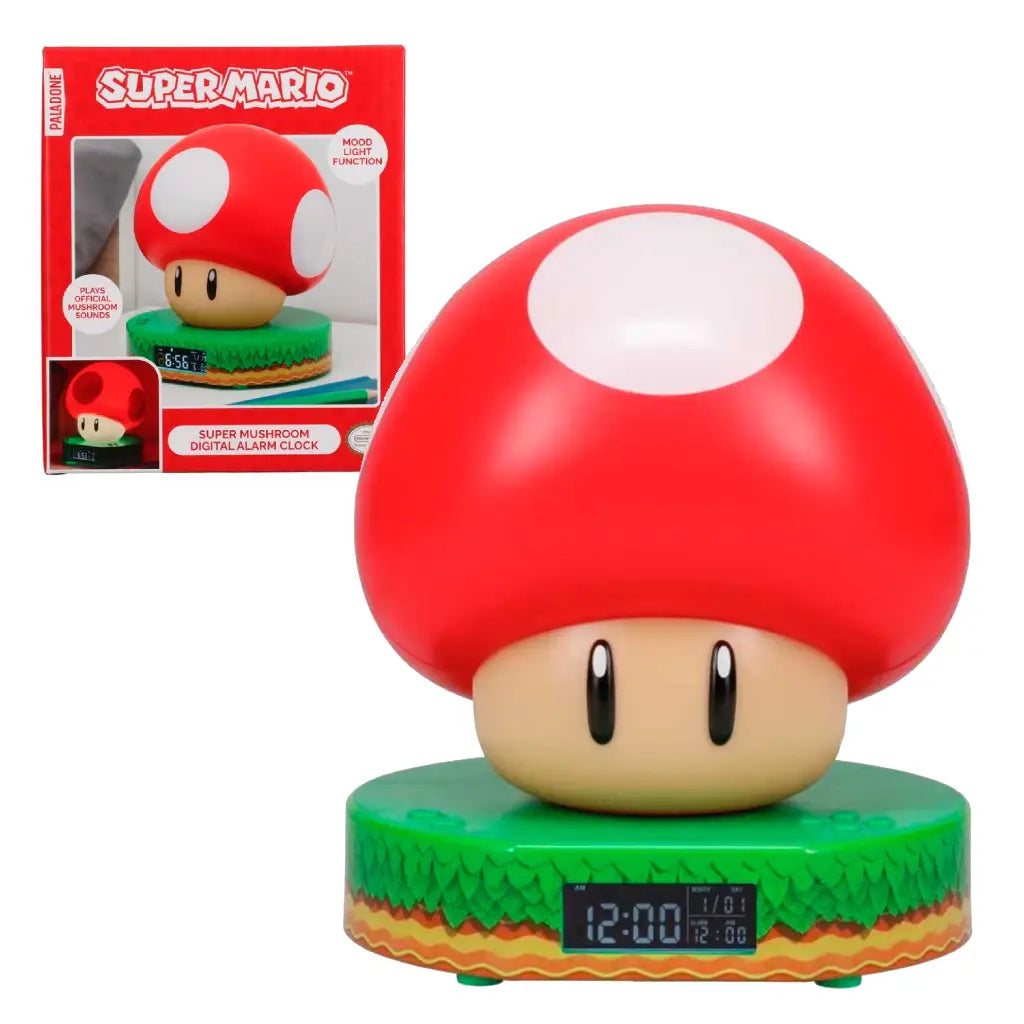 PALADONE GAMES NINTENDO SUPER MUSHROOM DIGITAL ALARM CLOCK