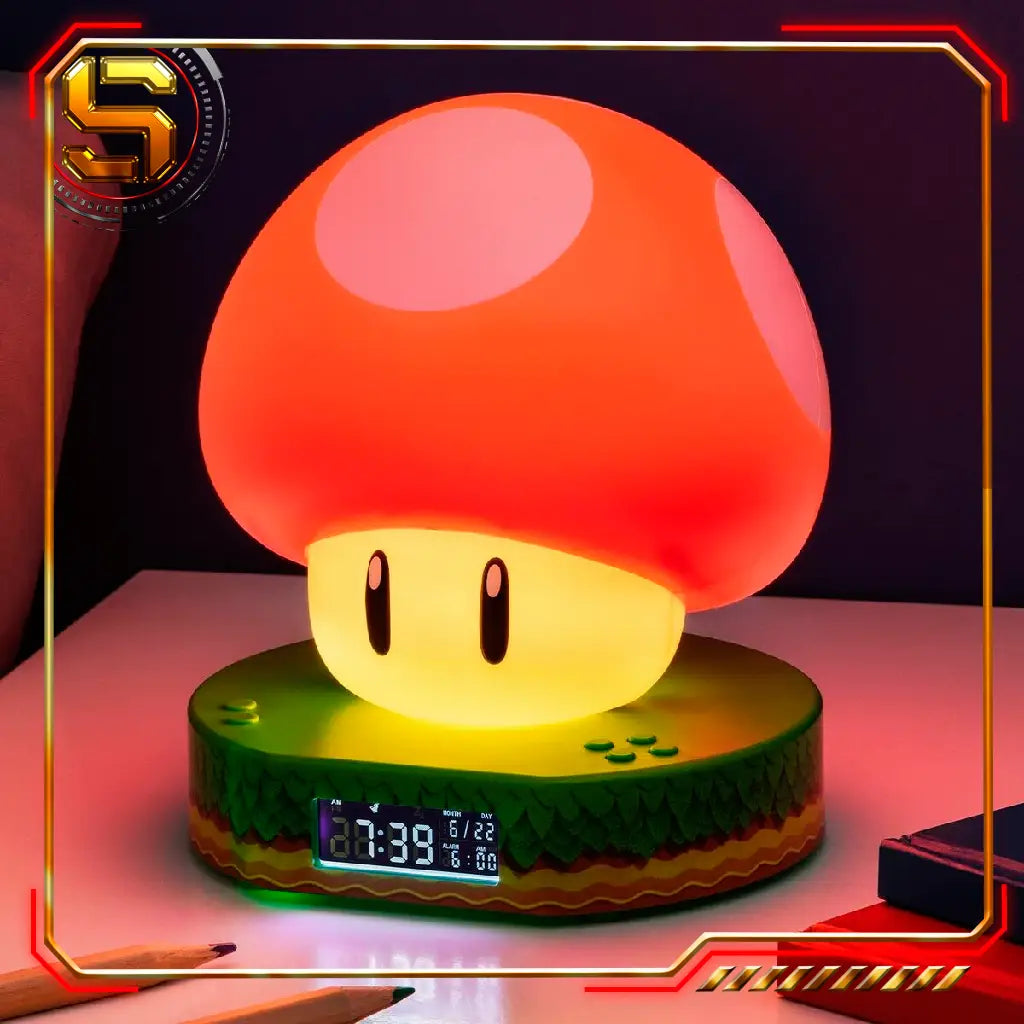 PALADONE GAMES NINTENDO SUPER MUSHROOM DIGITAL ALARM CLOCK