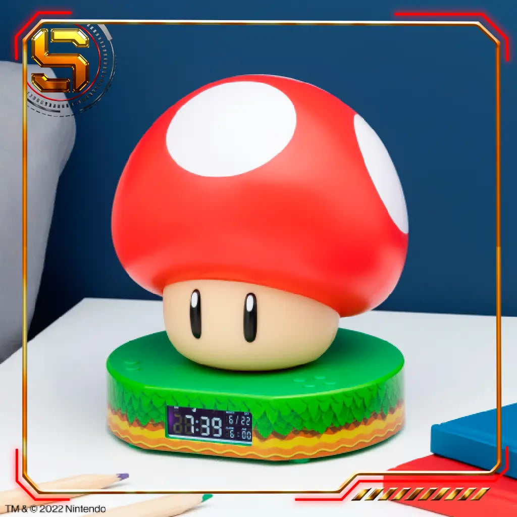 PALADONE GAMES NINTENDO SUPER MUSHROOM DIGITAL ALARM CLOCK