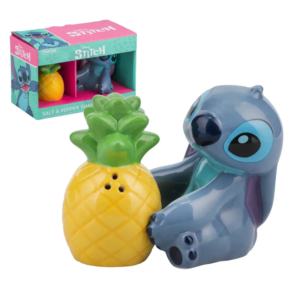 PALADONE DISNEY LILO AND STITCH STITCH AND PINEAPPLE SALT AND PEPPER SHAKERS