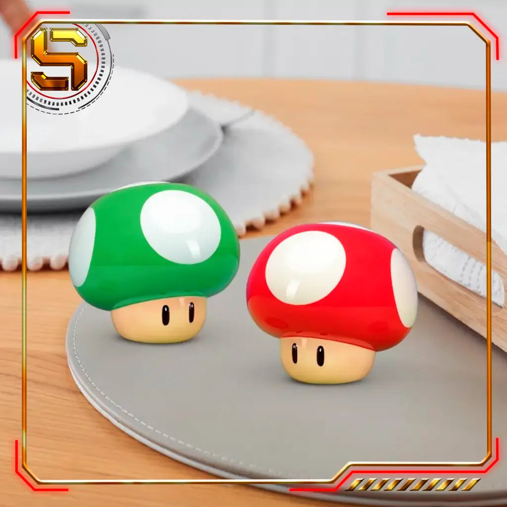 PALADONE GAMES NINTENDO MUSHROOM SALT AND PEPPER SHAKERS