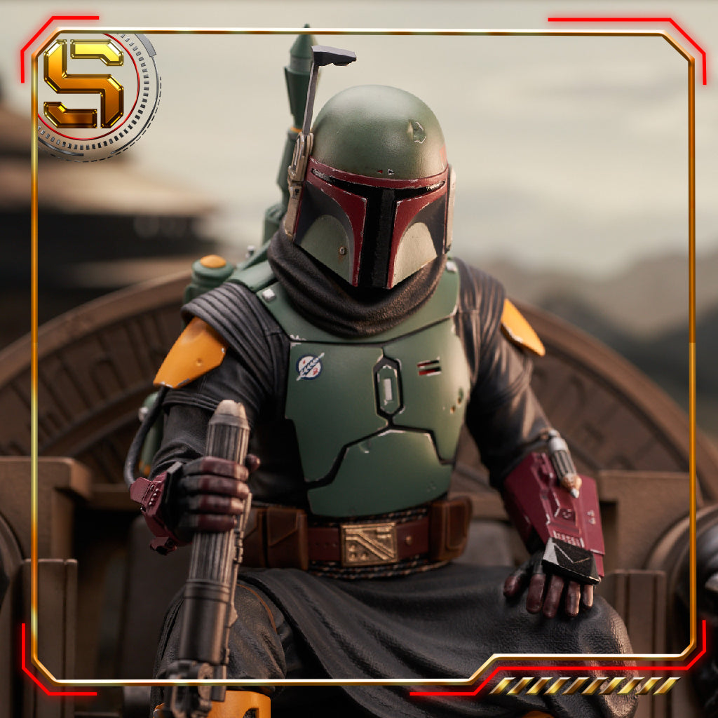 DIAMOND STAR WARS BOBA FETT ON THRONE PREMIER COLLECTION STATUE