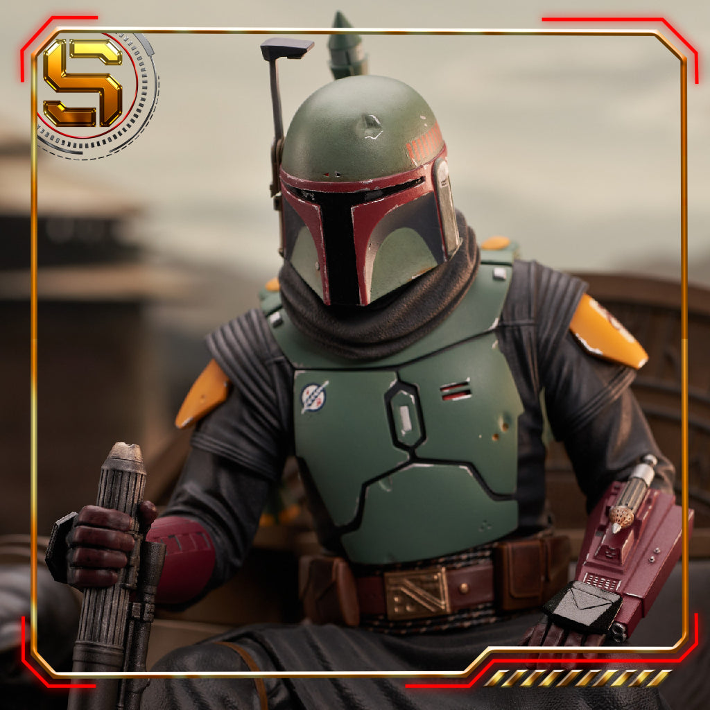 DIAMOND STAR WARS BOBA FETT ON THRONE PREMIER COLLECTION STATUE