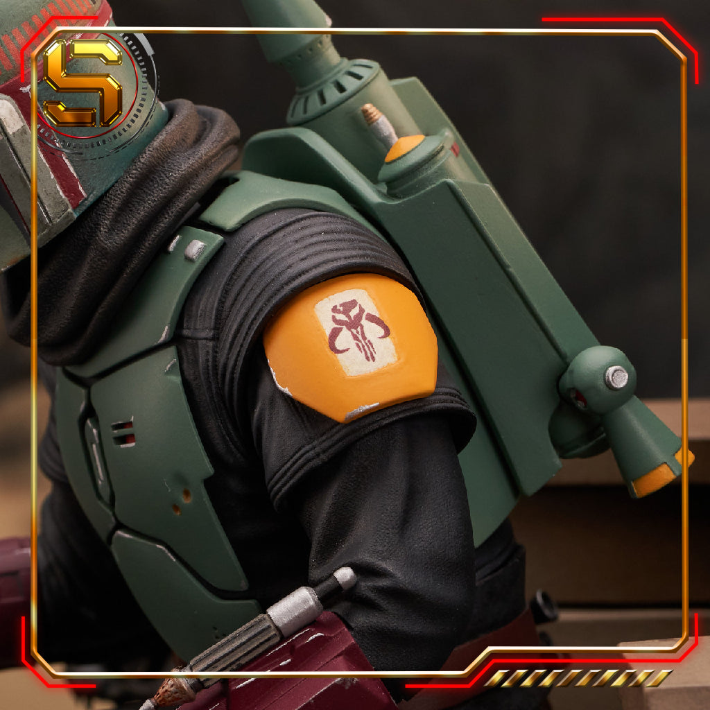 DIAMOND STAR WARS BOBA FETT ON THRONE PREMIER COLLECTION STATUE
