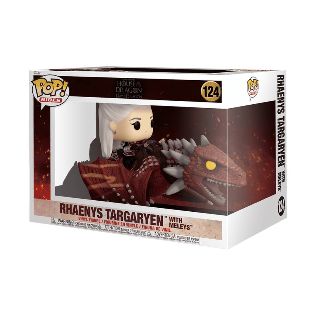 FUNKO POP RIDES TV HOUSE OF THE DRAGON RHAENYS TARGARYEN WITH MELEYS 124