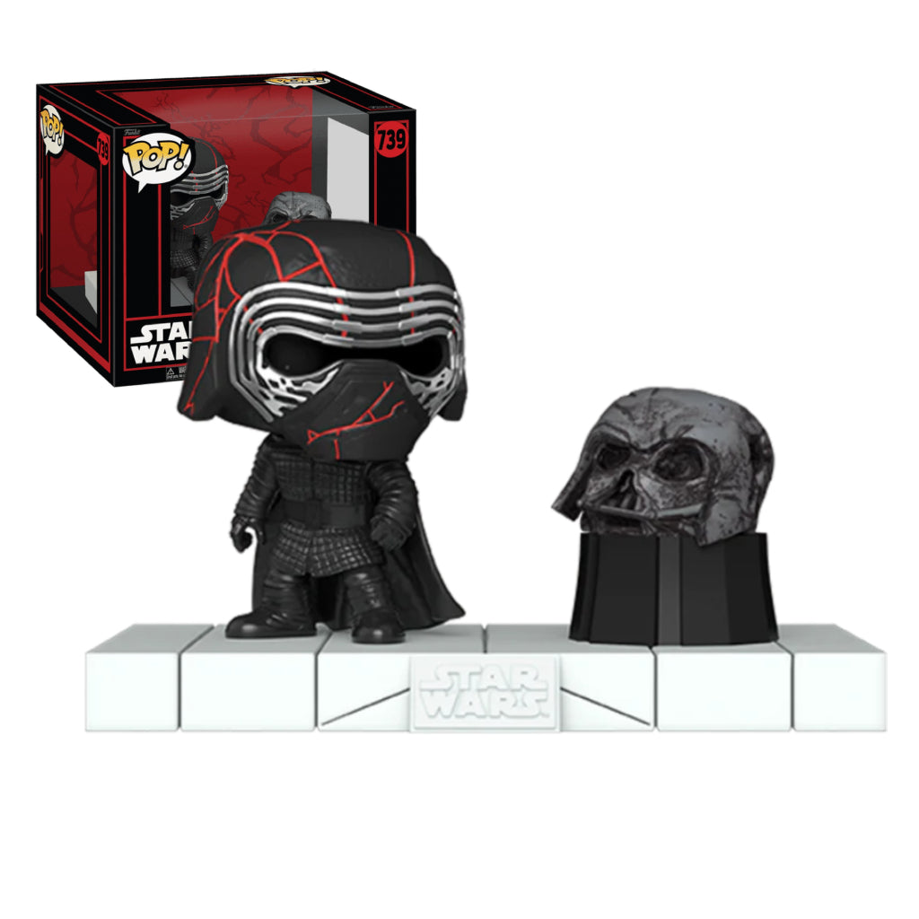 FUNKO POP DELUXE STAR WARS DARKSIDE KYLO REN WITH DARTH VADERS HELMET 739