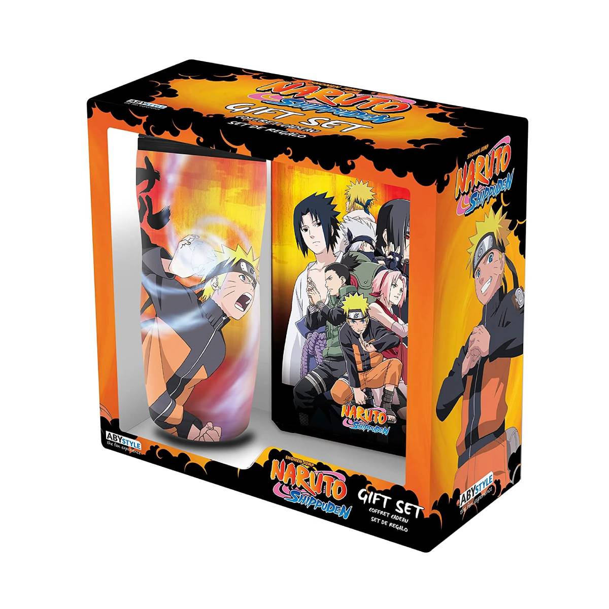 ABYSTYLE MUG ANIME NARUTO SHIPPUDEN TUMBLER NOTEBOOK GIFT SET
