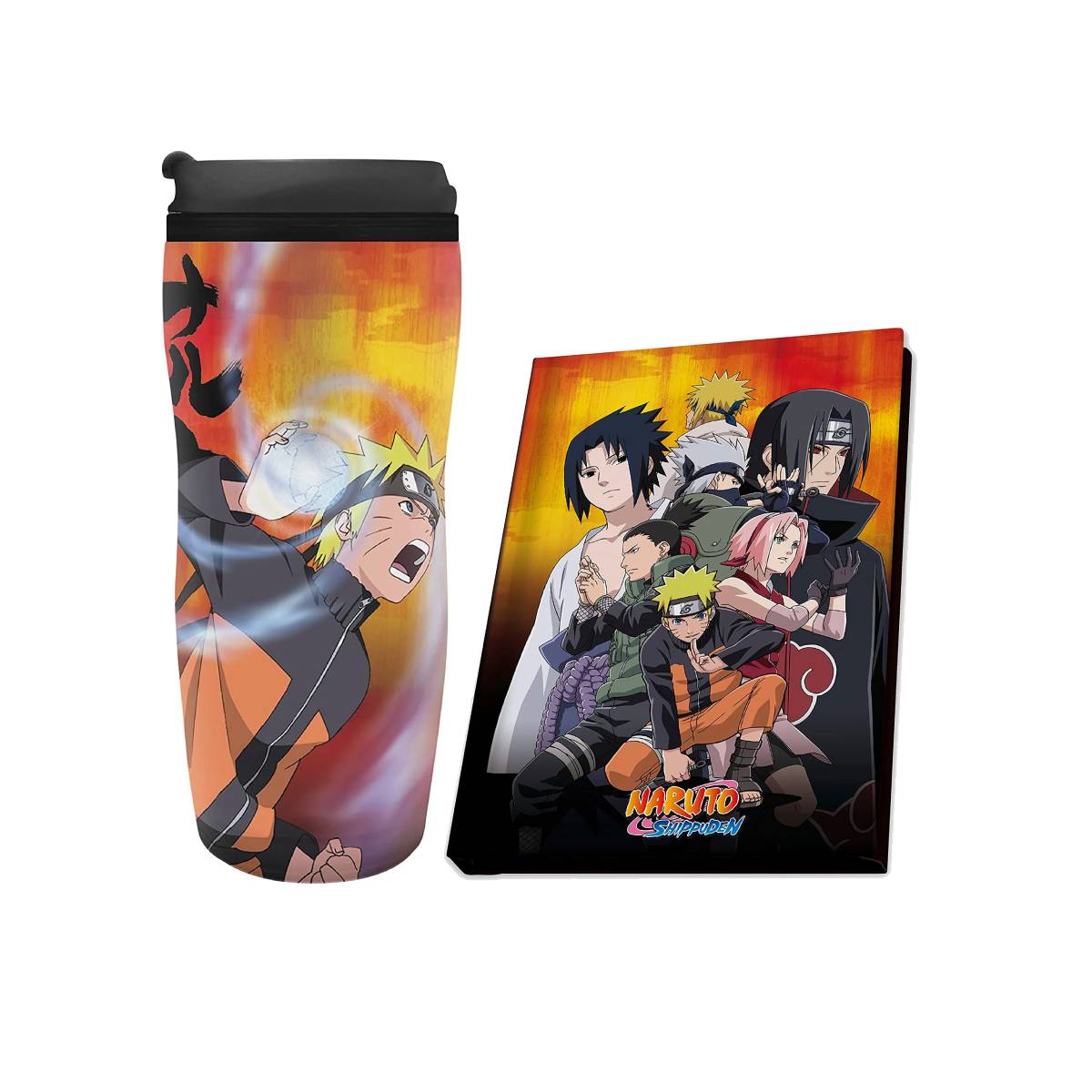 ABYSTYLE MUG ANIME NARUTO SHIPPUDEN TUMBLER NOTEBOOK GIFT SET
