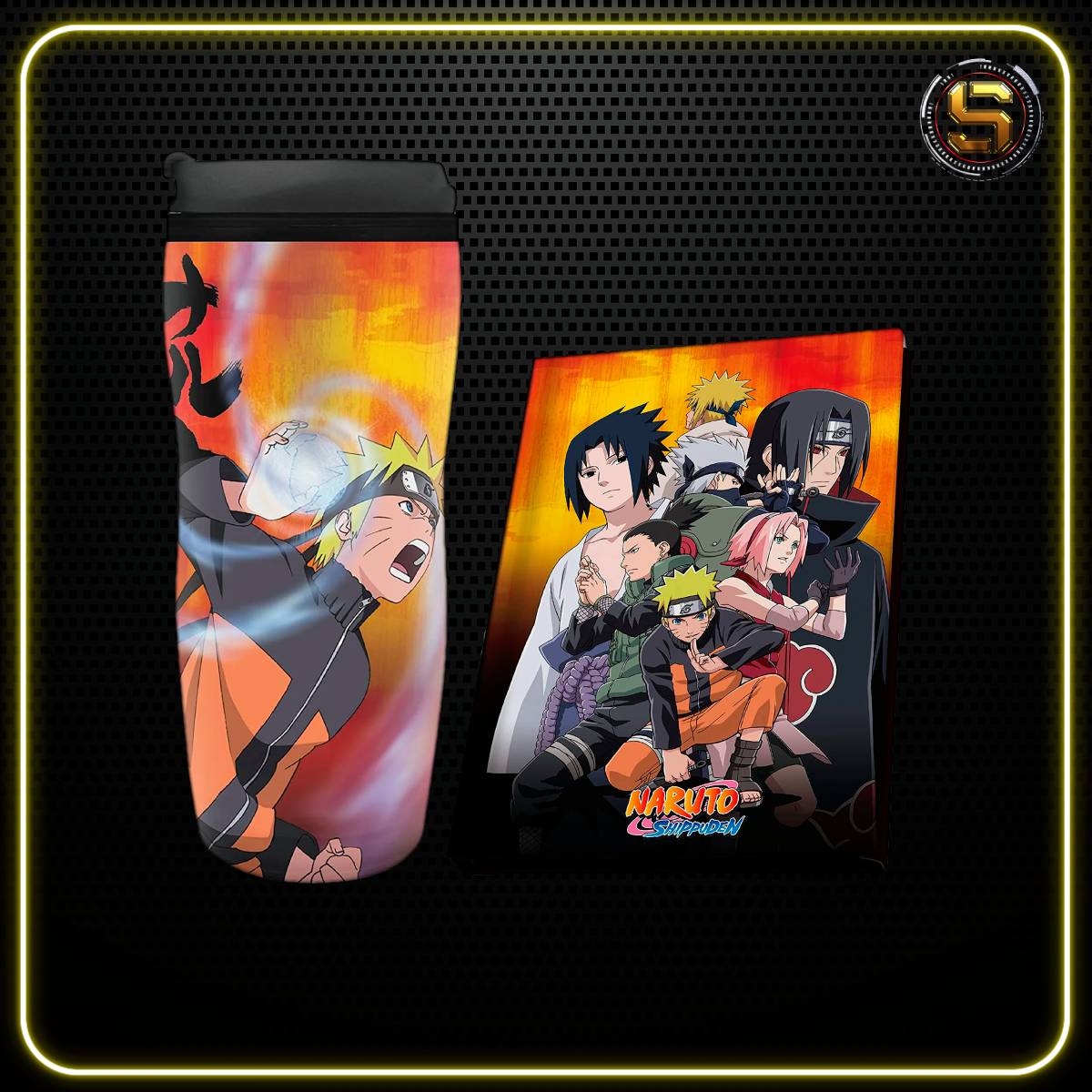 ABYSTYLE MUG ANIME NARUTO SHIPPUDEN TUMBLER NOTEBOOK GIFT SET