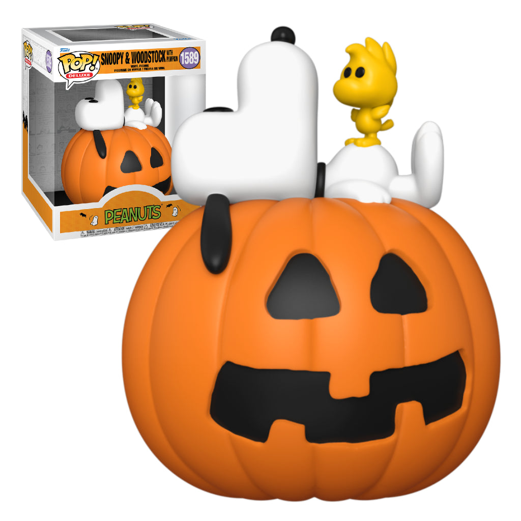FUNKO POP DELUXE ANIMATION PEANUTS SNOOPY AND WOODSTOCK WITH PUMPKIN 1589