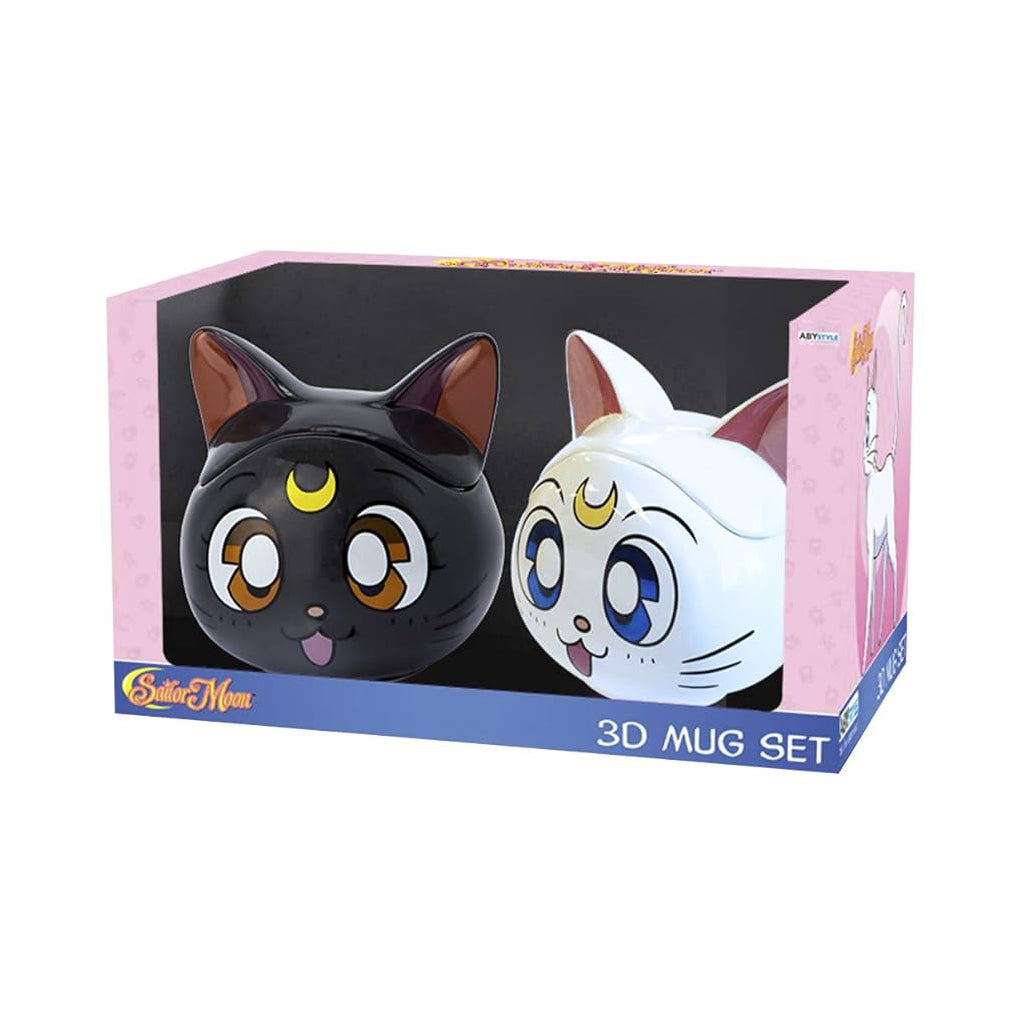 ABYSTYLE ANIME SAILOR MOON LUNA AND ARTEMIS SET DE TAZAS 3D