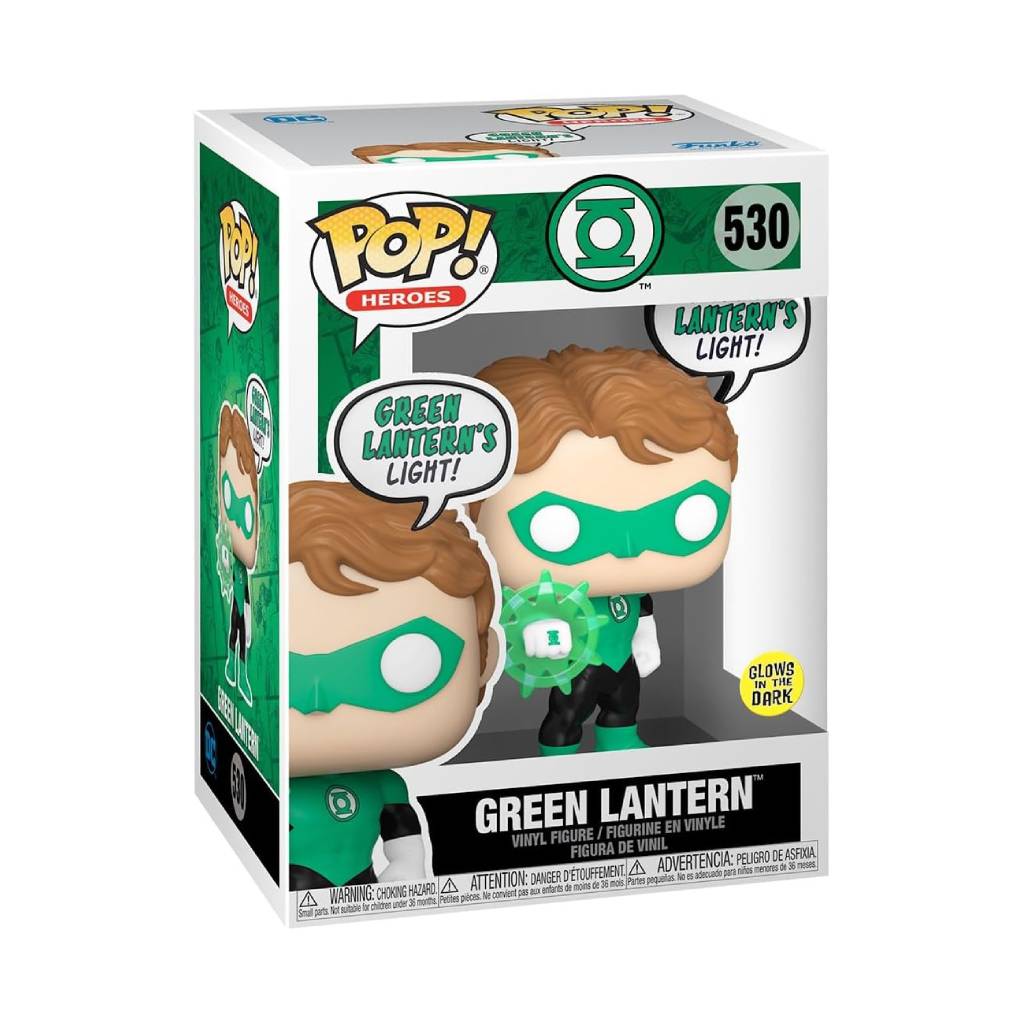 FUNKO POP SAYINGS DC HEROES GREEN LANTERN (BEWARE) 530 GLOW