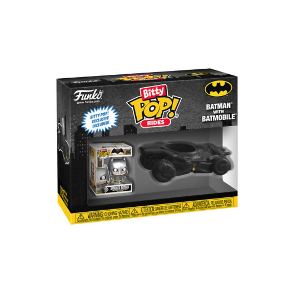 FUNKO BITTY POP RIDE DC MOVIES BATMAN V SUPERMAN ARMORED BATMAN WITH BATMOBILE