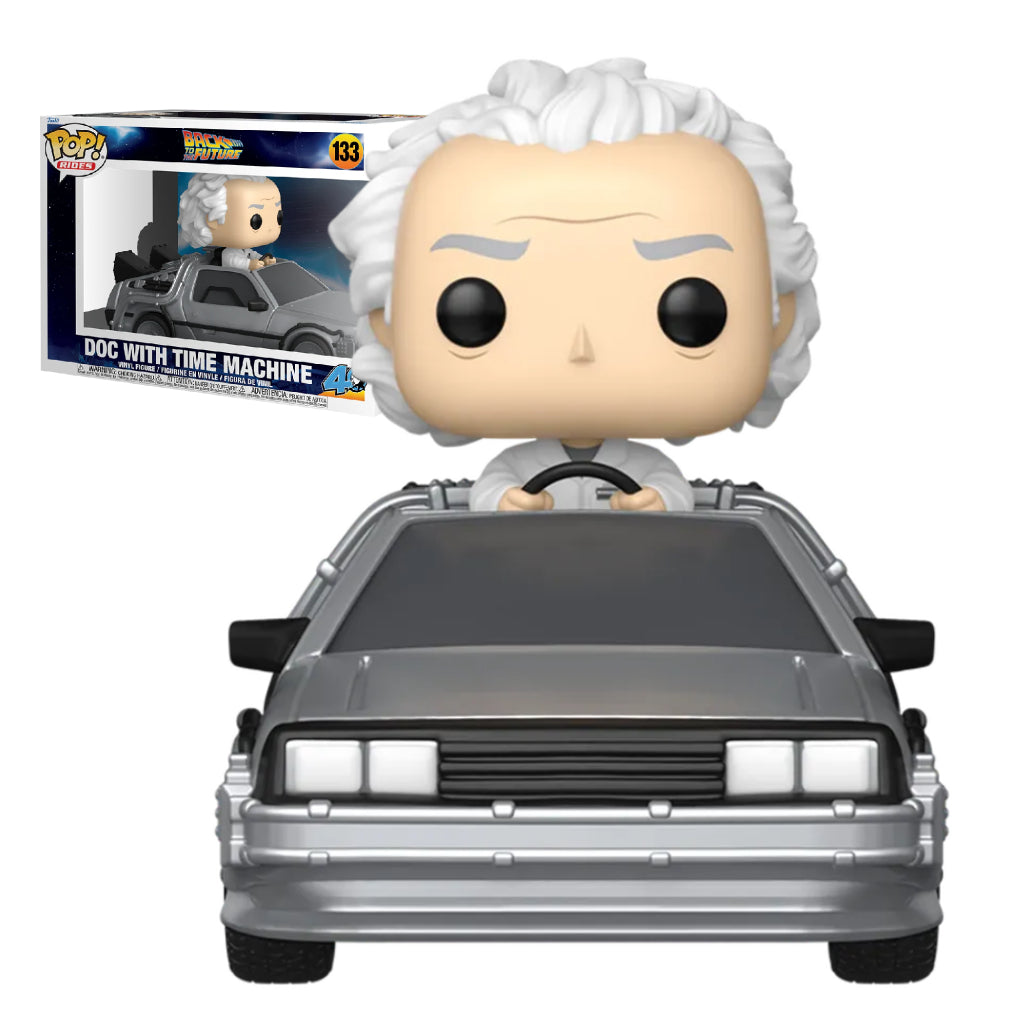 FUNKO POP RIDES DLX MOVIES BACK TO THE FUTURE DOC WITH TIME MACHINE 133