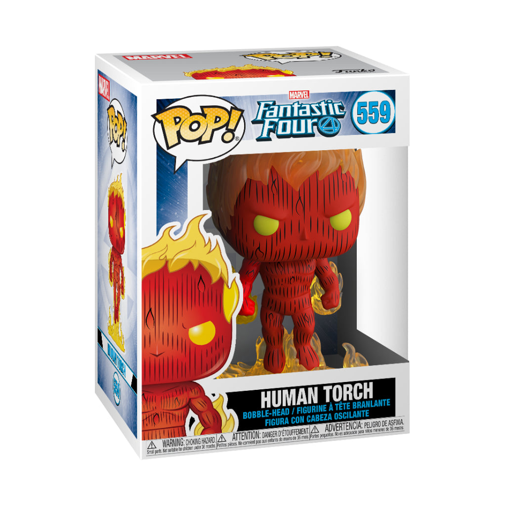 FUNKO POP MARVEL COMICS FANTASTIC FOUR HUMAN TORCH 559