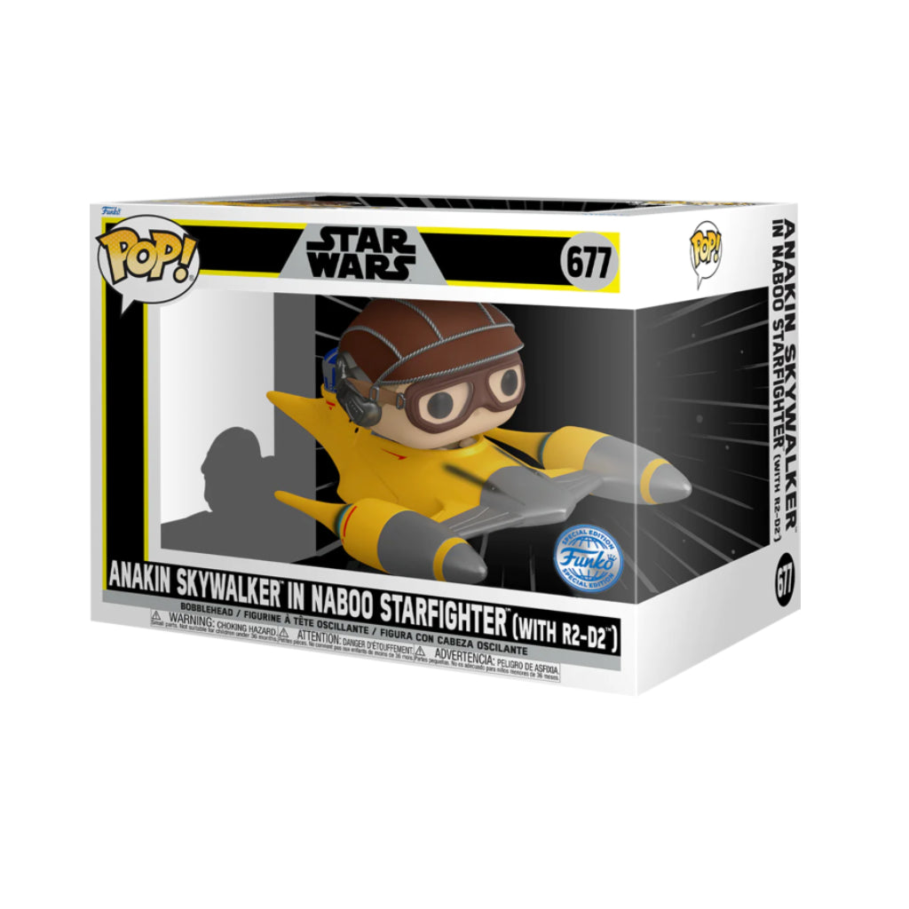 FUNKO POP RIDES SUPER DLX STAR WARS ANAKIN SKYWALKER IN NABOO STARFIGHTER WITH R2-D2 677