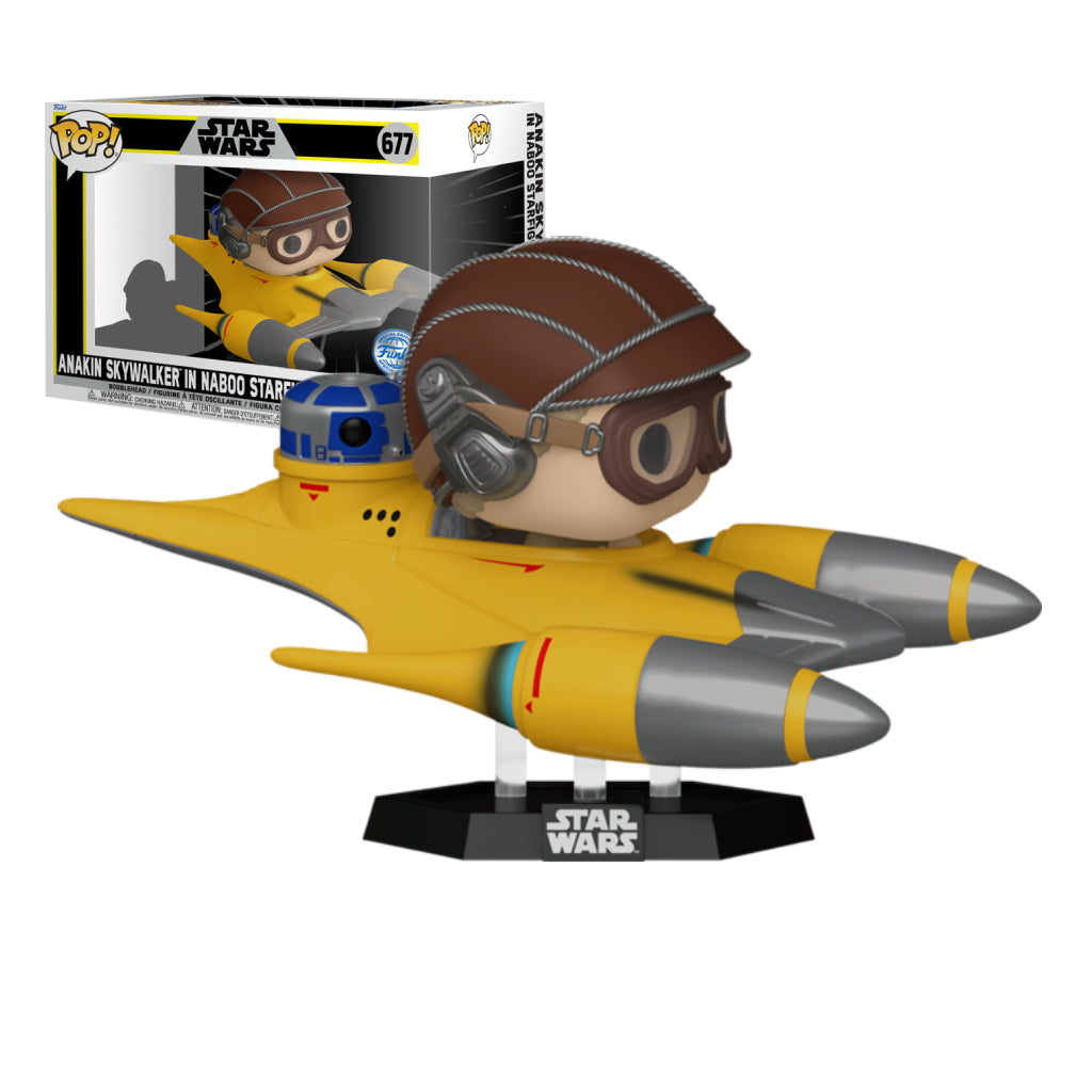 FUNKO POP RIDES SUPER DLX STAR WARS ANAKIN SKYWALKER IN NABOO STARFIGHTER WITH R2-D2 677