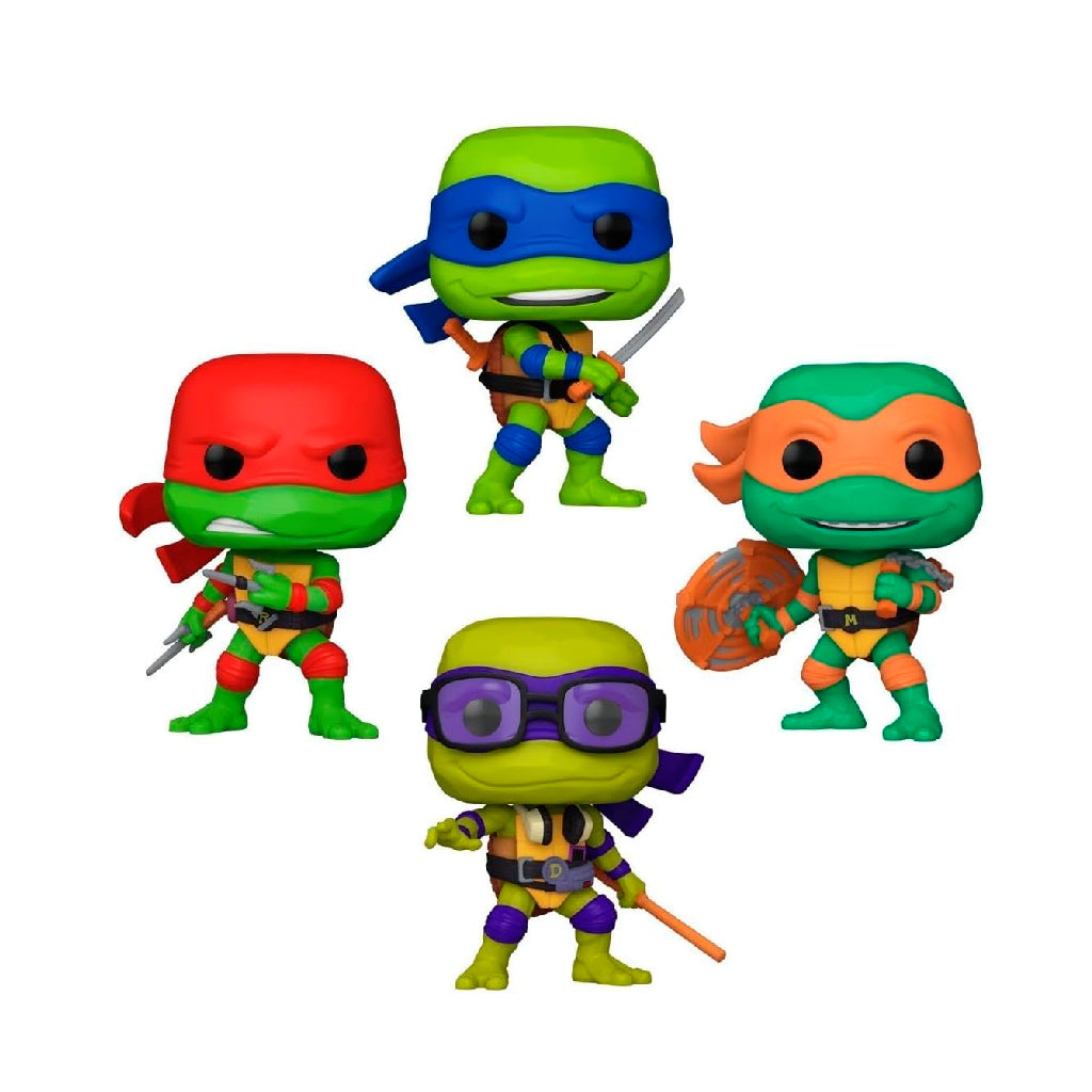 FUNKO POP MOVIES TMNT MUTANT MAYHEM LEONARDO/DONATELLO/MICHELANGELO/RAPHAEL 4 PACK