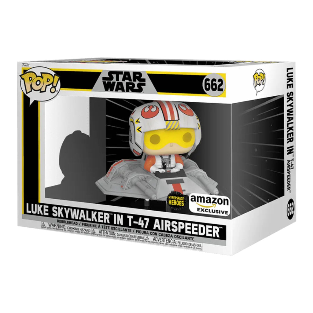 FUNKO POP RIDES SUPER DLX STAR WARS LUKE SKYWALKER IN T-47 AIRSPEEDER 662
