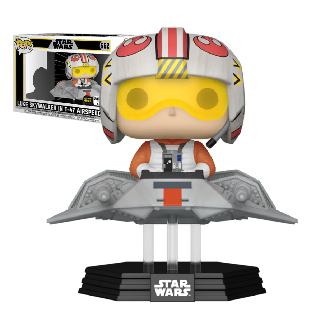 FUNKO POP RIDES SUPER DLX STAR WARS LUKE SKYWALKER IN T-47 AIRSPEEDER 662