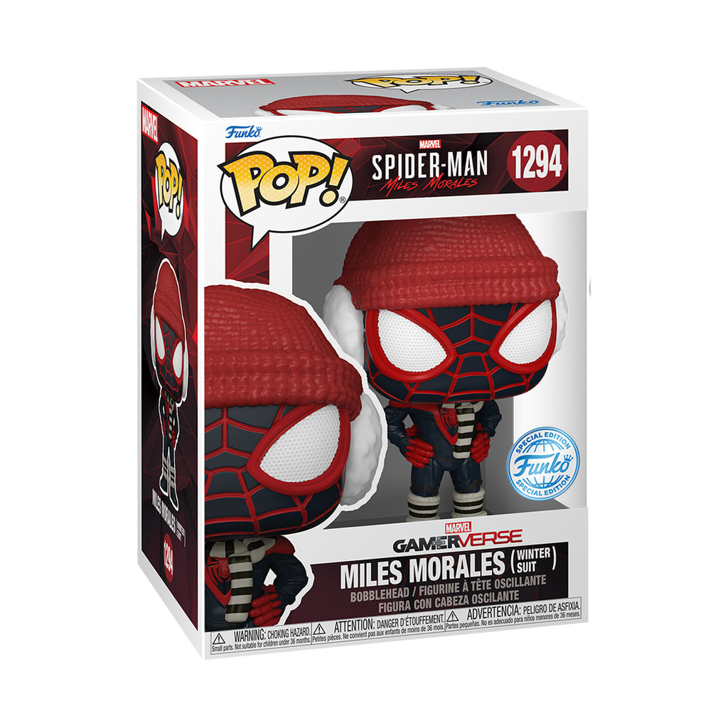 FUNKO POP GAMES MARVEL SPIDERMAN MILES MORALES WINTER SUIT 1294