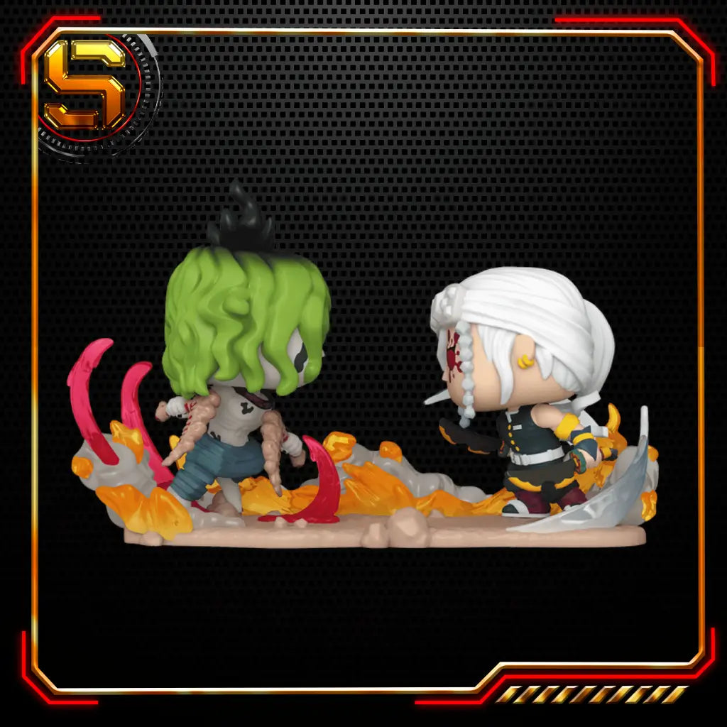FUNKO POP MOMENT ANIME DEMON SLAYER TENGEN UZUI VS GYUTARO 1753