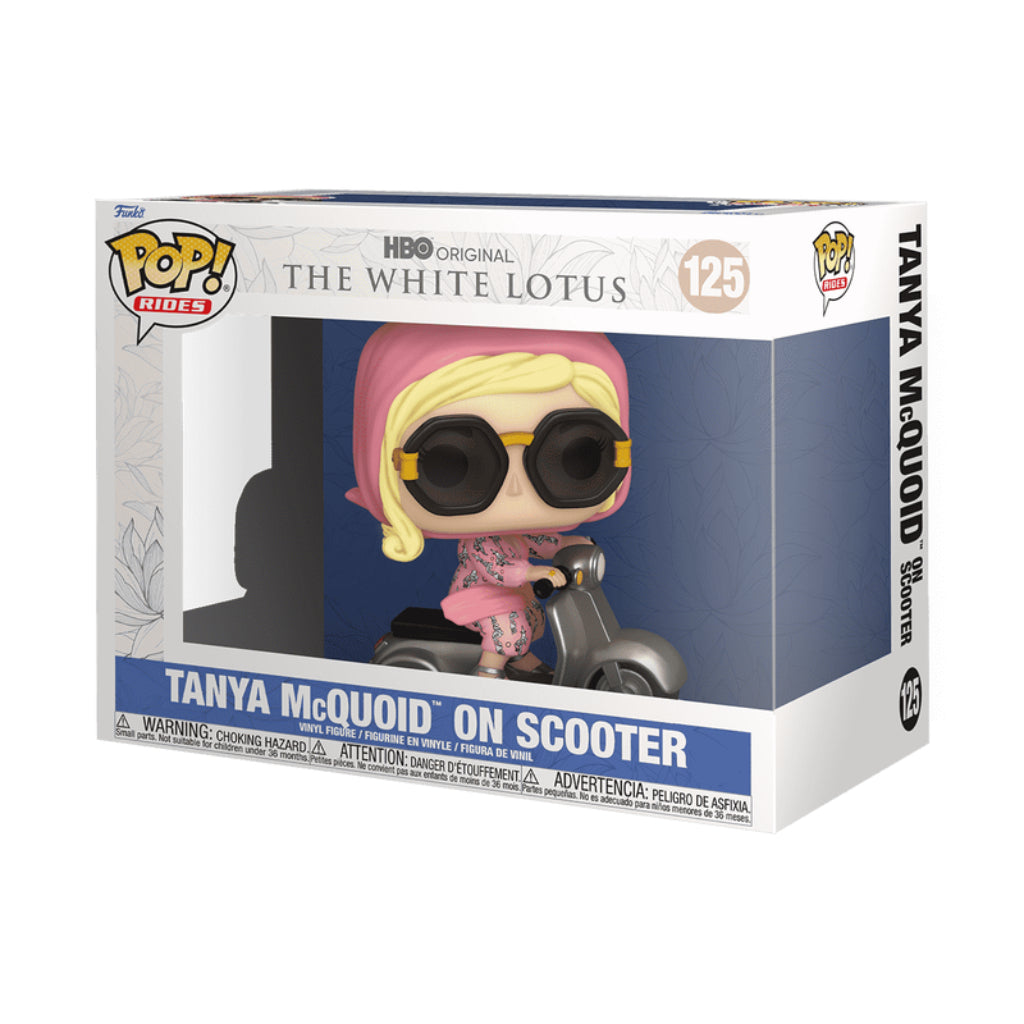 FUNKO POP RIDES TV SERIES WHITE LOTUS TANYA MCQUOID ON SCOOTER 125