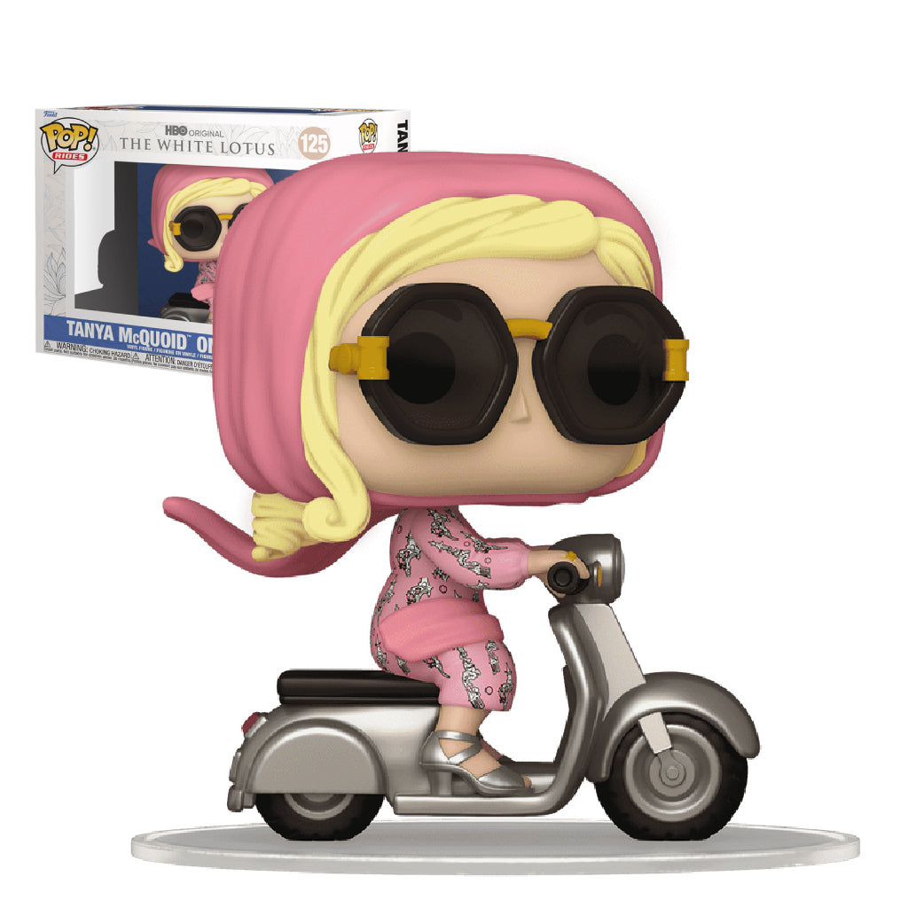 FUNKO POP RIDES TV SERIES WHITE LOTUS TANYA MCQUOID ON SCOOTER 125