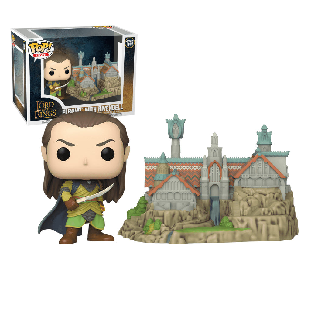 FUNKO POP TOWN MOVIES LORD OF THE RINGS ELROND WITH RIVENDELL 1747