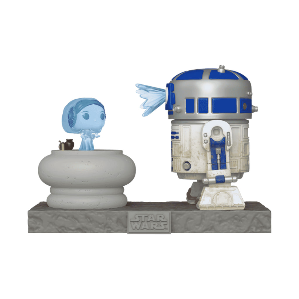 FUNKO POP DELUXE STAR WARS R2-D2 ANS PRINCESS LEIA HOLOGRAM 766
