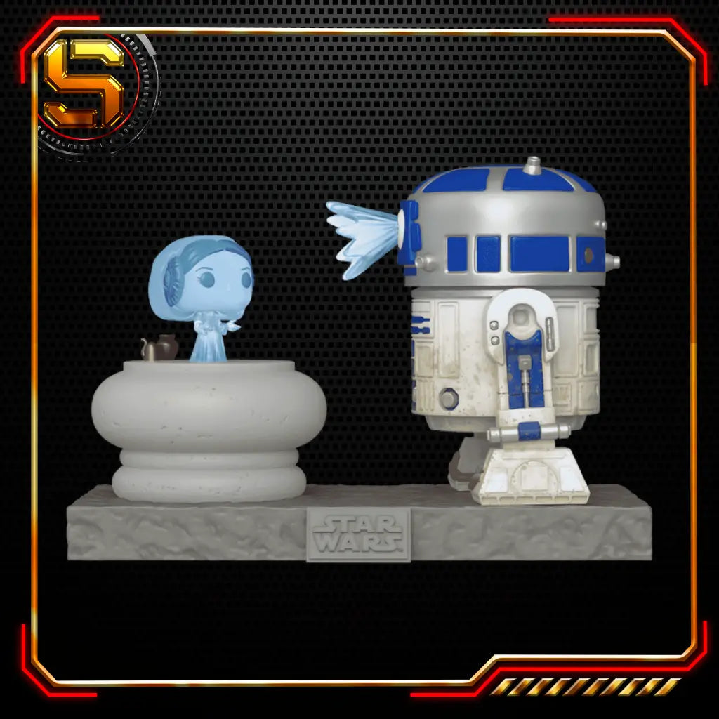 FUNKO POP DELUXE STAR WARS R2-D2 ANS PRINCESS LEIA HOLOGRAM 766