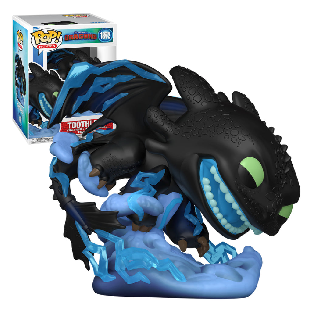 FUNKO POP PREMIUM MOVIES HOW TO TRAIN YOUR DRAGON TOOTHLESS WITH LIGHTNING 1872