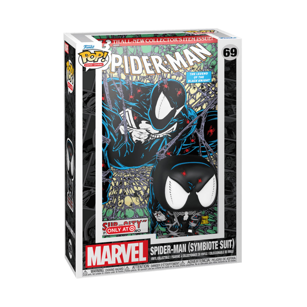 FUNKO POP COMIC COVER MARVEL SPIDERMAN SPIDERMAN SYMBIOTE SUIT 69