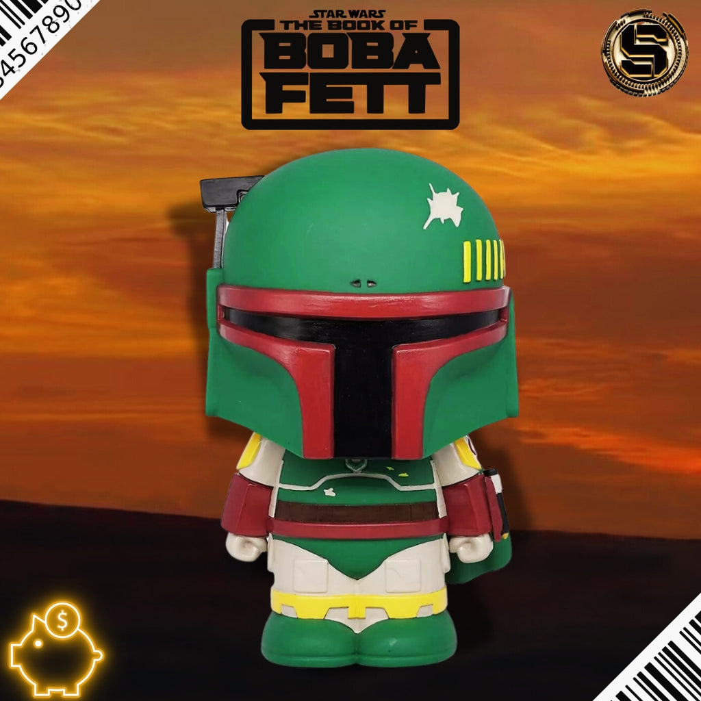 Monogram Star Wars Boba Fett PVC Bank Coin Piggy Bank Mandalorian - **IN STOCK Monogram Star Wars Boba Fett PVC Bank Coin Piggy Bank Mandalorian - **IN STOCK