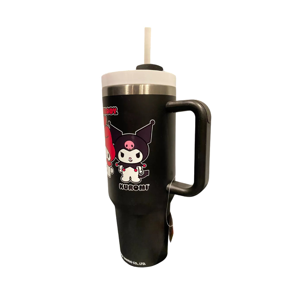 POWERHOUSE SANRIO HELLO KITTY KUROMI 40Z STAINLESS STEEL DOUBLE WALL TUMBLER