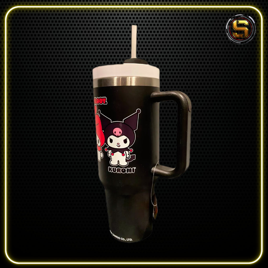 POWERHOUSE SANRIO HELLO KITTY KUROMI 40Z STAINLESS STEEL DOUBLE WALL TUMBLER