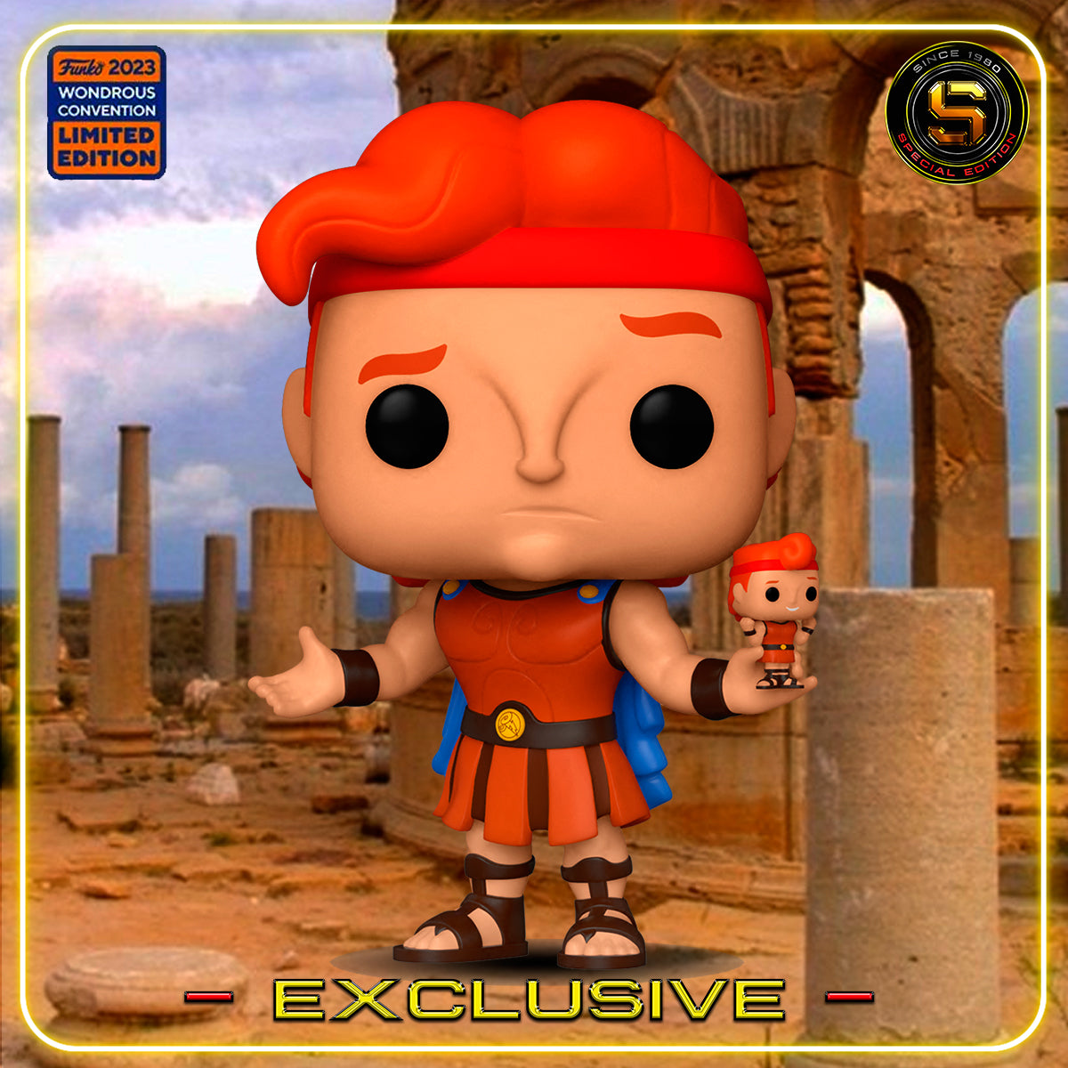 FUNKO POP DISNEY HERCULES W/ACTION FIGURE 1329 EXCLUSIVO SAHARIS