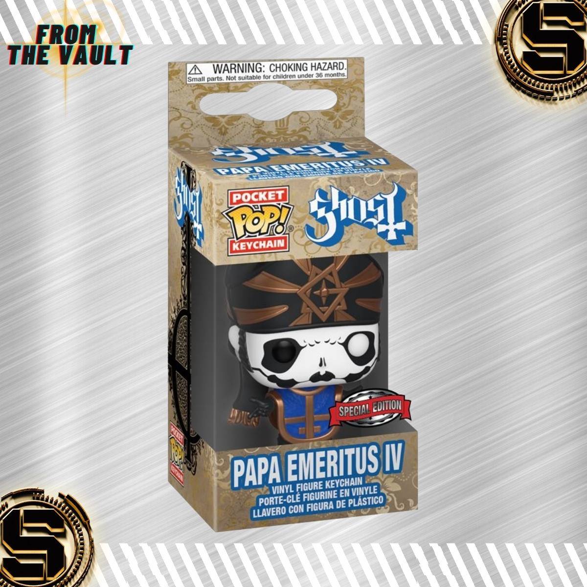 FUNKO KEYCHAIN ROCKS GHOST PAPA EMERITUS IV EXCLUSIVO SAHARIS